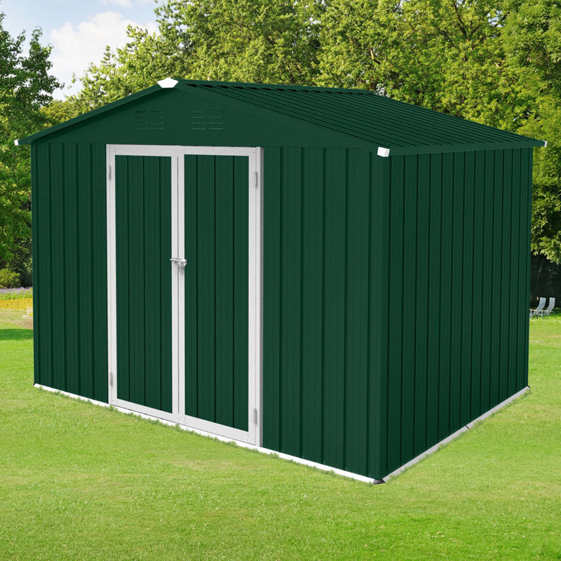 Abri de jardin en métal 6 pi x 8 pi, Vert