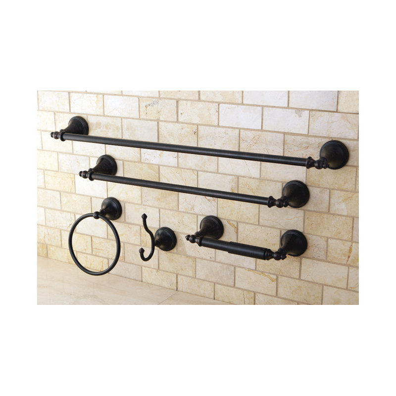 Kingston Brass Naples 5-Piece Bathroom Hardware Set, Oil Rubbed Bronze