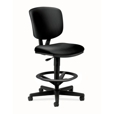 Volt Series Mid-Back Genuine Leather Drafting Chair