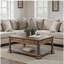 Table basse Barclay 48 po, aucun assemblage requis, finition acacia rustique