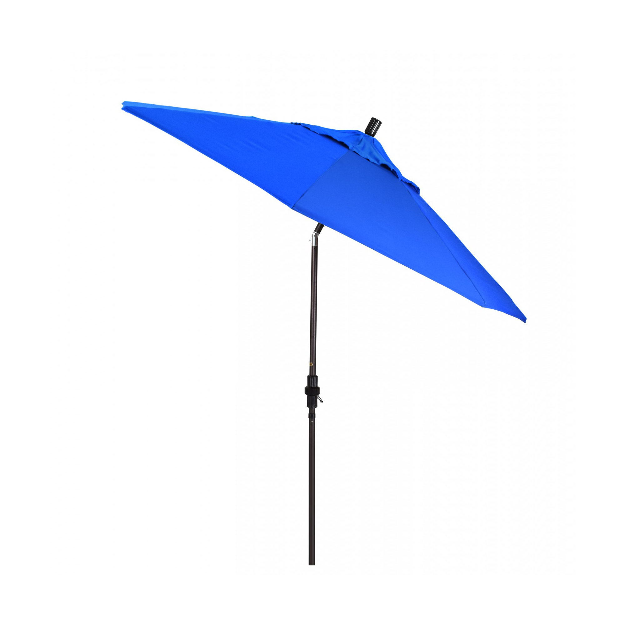 Roverta 9' Market Sunbrella® Umbrella, Canvas Pacific Blue Sunbrella® Canvas, Brown