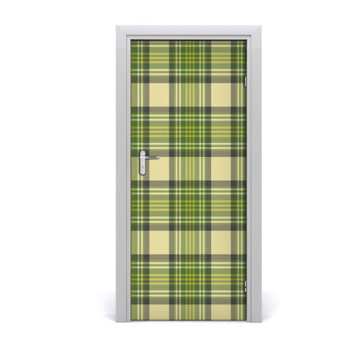 Green Grid Door Decal