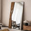 Miroir pleine grandeur rectangulaire en bois massif-919254215