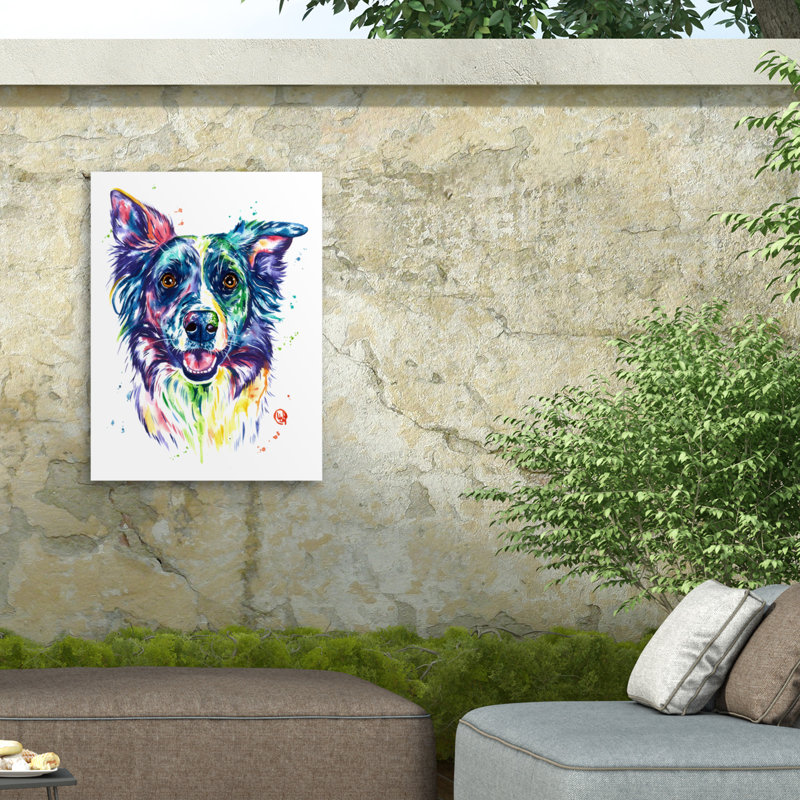 Toile d'extérieur Lisa Whitehouse Border Collie, H 14 po x l 19 po