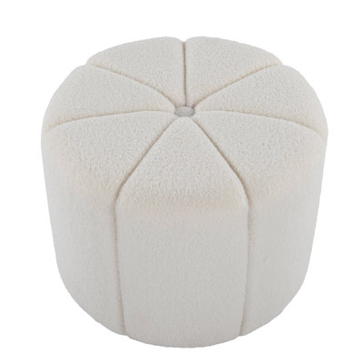 Ottoman In White Fabric
