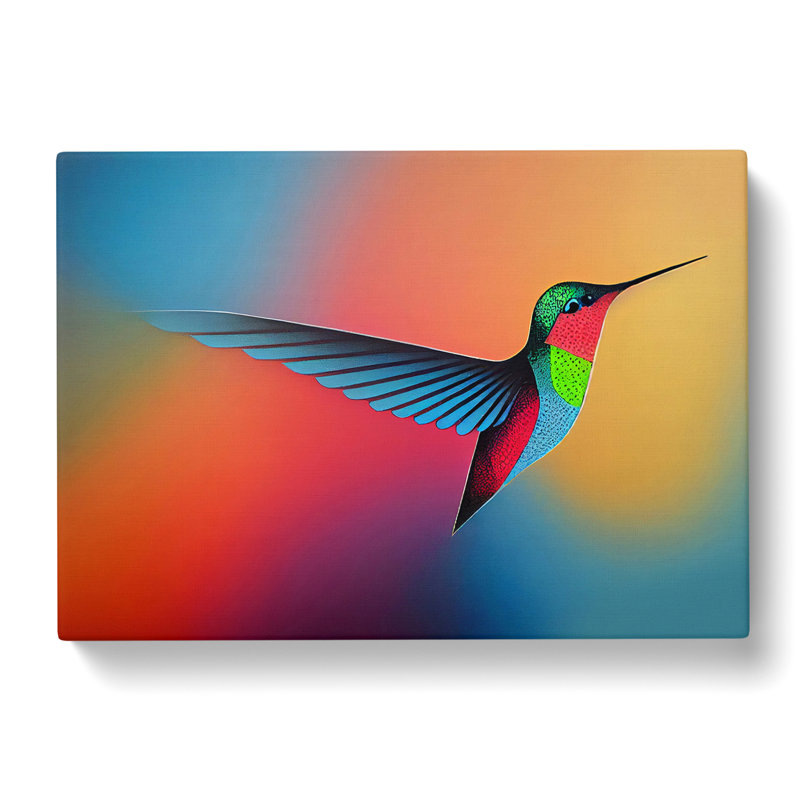Lush Hummingbird - Wrapped Canvas, 35cm H x 50cm W x 3cm D