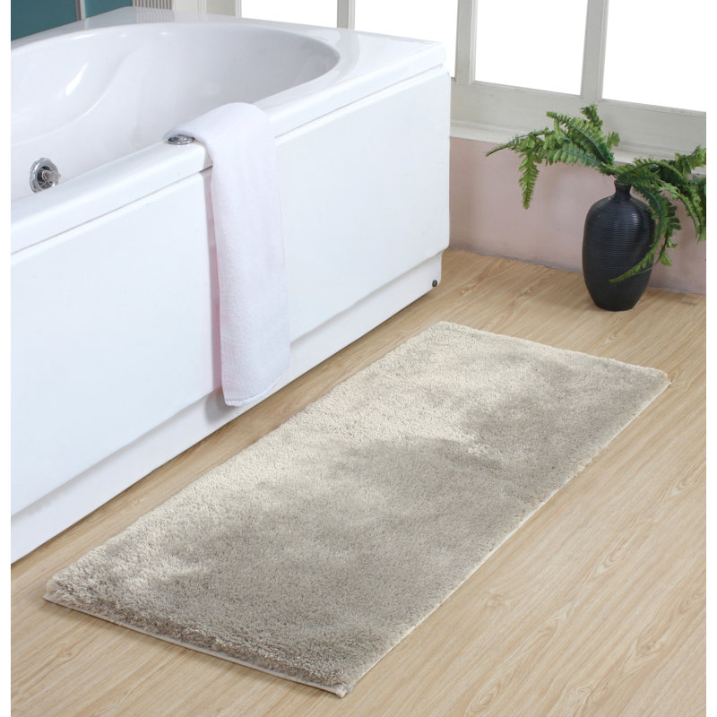 Luxury Microfiber Bath Rug - 21" X 54", Beige