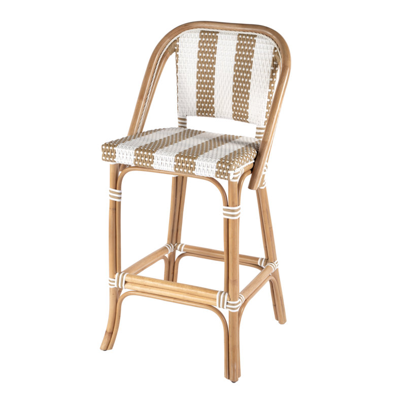 Tabouret Euporie, Beige / Blanc