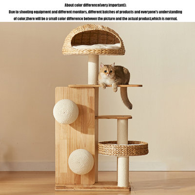 Multi-Functional Rattan Cat Tree