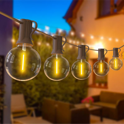 100FT Outdoor String Lights,Dimmable LED Shatterproof 234 Bulbs G40 Globe Patio Lights