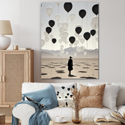 Minimalisme Deset Balloon Scenery sur toile