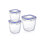 Square Deep Sealed 3 Container Food Storage Set