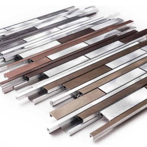 Mason 1" x 3" Metal Linear Mosaic Tile