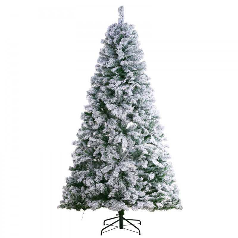 Arbre de Noël 7,5 pi avec flocage de Noël avec 550 lumières DEL