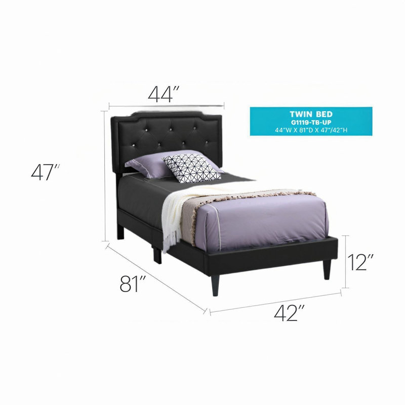 Charming Bed In Soft Hues, Lit simple, Black