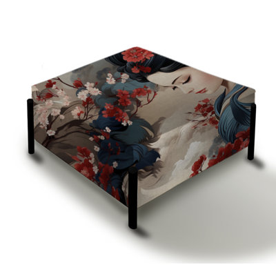 Geisha Grace - Oriental Large Square Ottoman