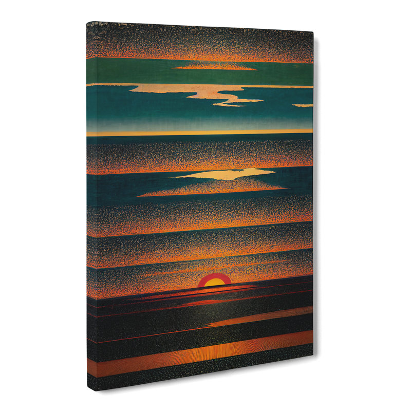 Almeida Japanese Sunset Strip - Wrapped Canvas, 50cm H x 35cm W x 3cm D