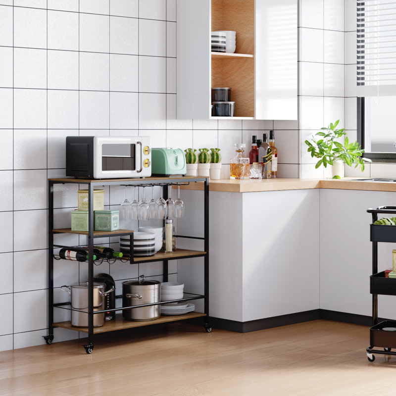 Wood Bar Cart