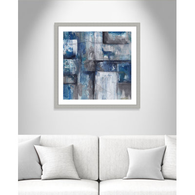 Caeran «Patchwork Abstract II», reproduction de peinture acrylique encadrée