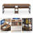 78.74" W Two Person Computer Desk with Bookshelf, Long Double Desk for Home Office-432816230