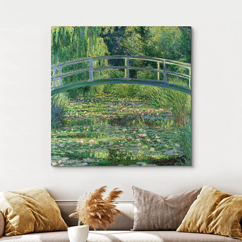 «The Water Lily Pond» par Claude Monet, reproduction d'art sur toile tendue, H 24 po x l 24 po x 1,5 po