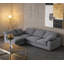 Canapé modulaire en chenille avec coussin moelleux