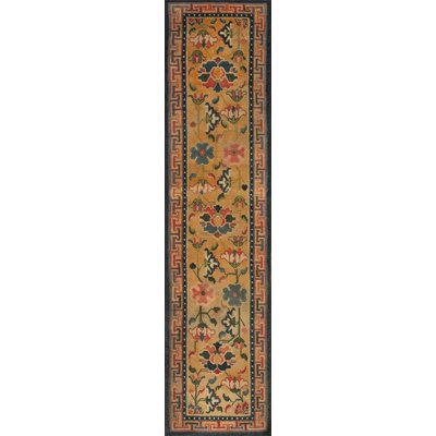 Antique Tibetan Chinese Geometric Knotted Rug
