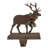 6.50"H Wooden/Metal Reindeer Stocking Holder