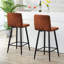 Anglers Upholstered Counter Stool with Metal Frame-939863254
