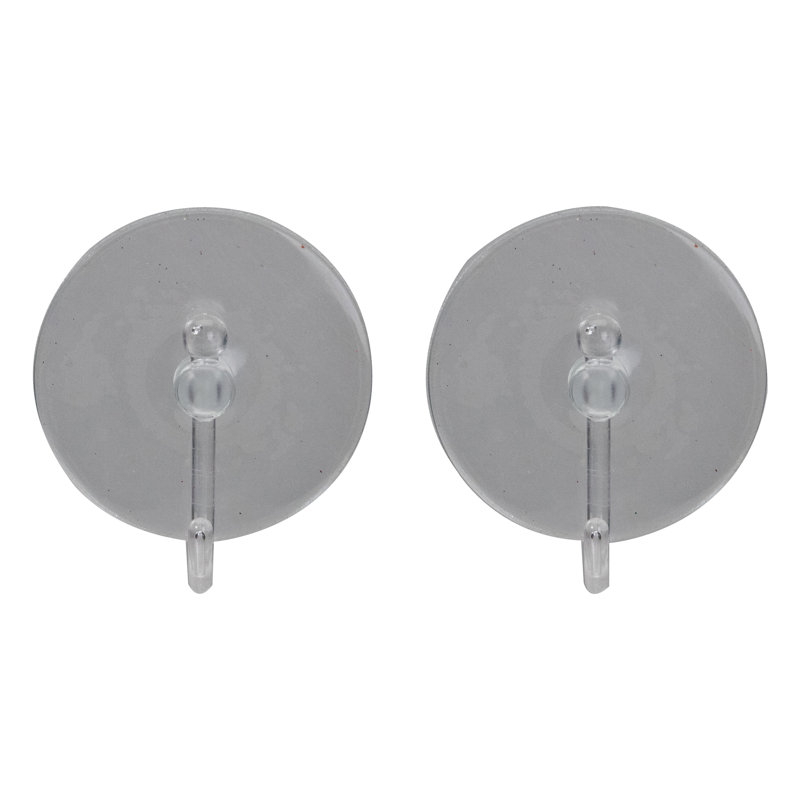 Clear Suction Cups with Hooks 3"