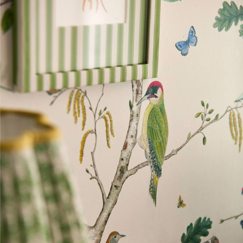 Woodland Chorus Wallpaper, Ivory