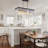 Duvernay 8 - Kitchen Island Rectangle Chandelier with Crystal Accents