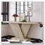 Console en L 66 po avec pieds en X et placage de bois massif-11829570