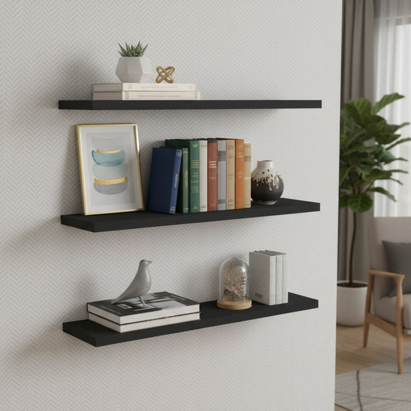 Tablette flottante Williemae, Gris anthracite