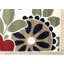 Tapis floral rouge et vert Vihana, 4 pi 7 po x 6 pi 7 po