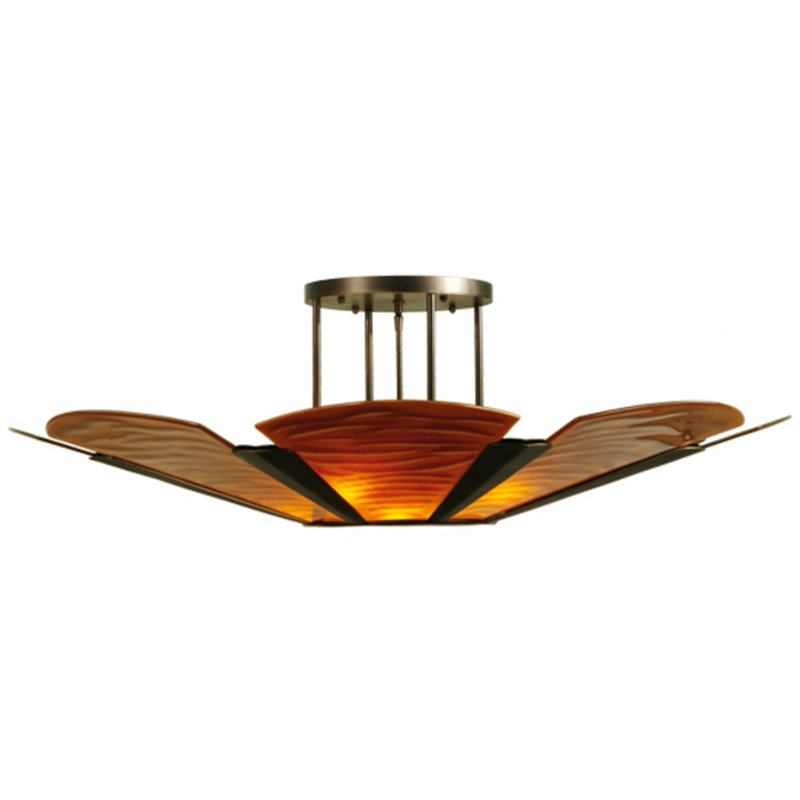 Danzel Glass Semi Flush Mount