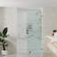 Écran de douche fixe sans cadre de l 43 po x H 76 po avec verre transparent de 3/8 po-120234393-114374188
