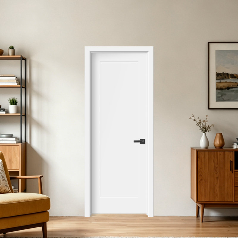 Porte intérieure en bois massif à 1 panneau avec noyau de 4 à 9/16 po Trrement Prehung Truel Prehung (aucun assemblage requis)