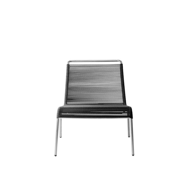 Salto Outdoor Lounge Chair, Brushed Black
