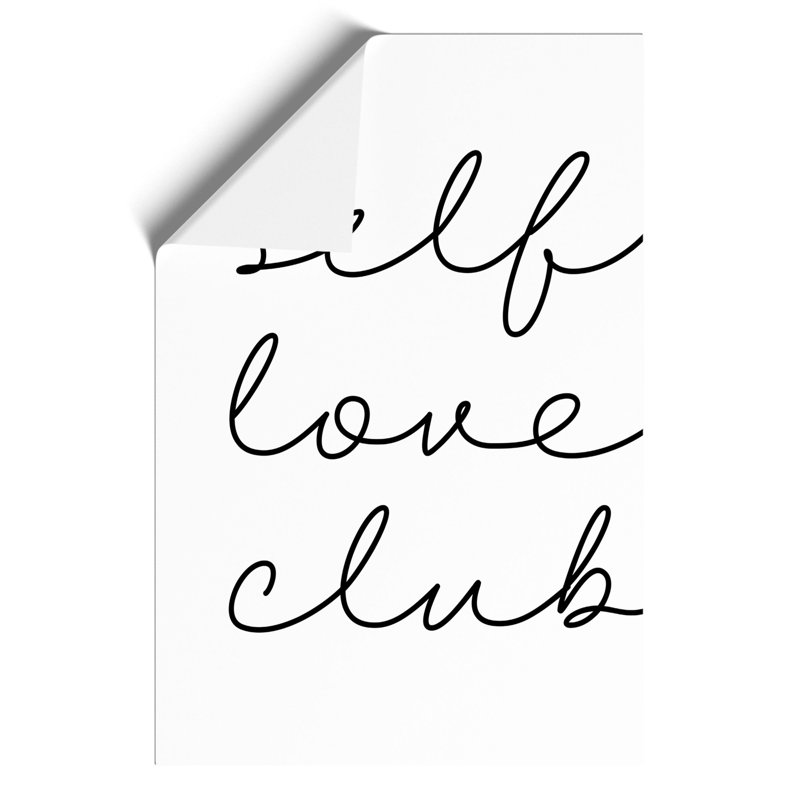 Self Love Club - No Frame Print, 42cm H x 30cm W x 0.1cm D