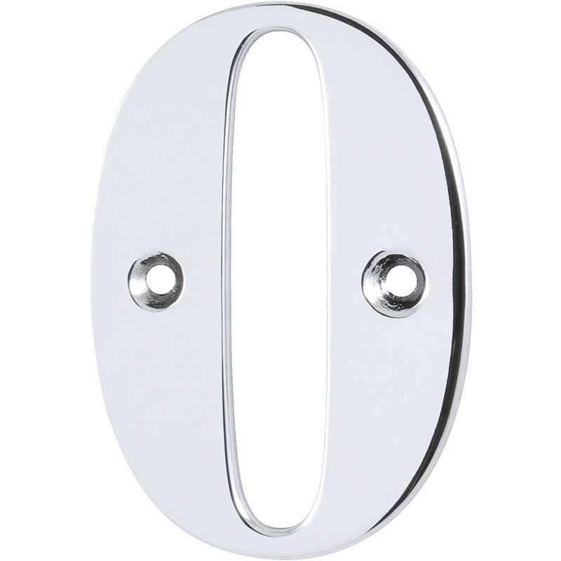 Hutner 7.6cm H Zinc House Number, 0, Silver