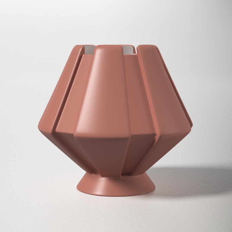 Percy Ceramic Novelty Lamp, LED, Gloss Blush