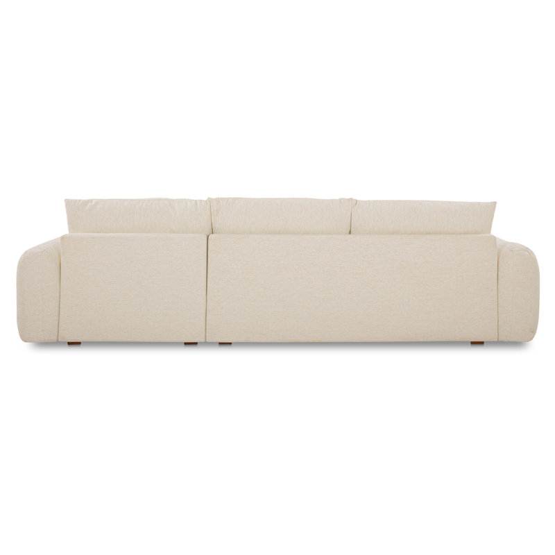 Berga Chaise Sectional, Right Hand Facing, Pebble Polyester