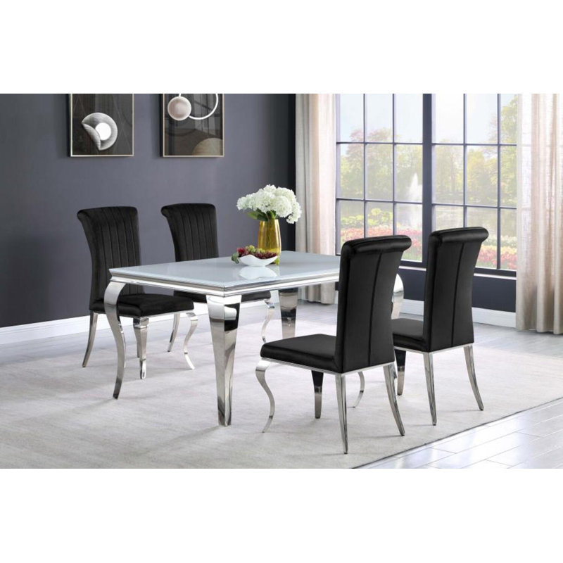 Ensemble repas pour 4 personnes Folkston, Noir