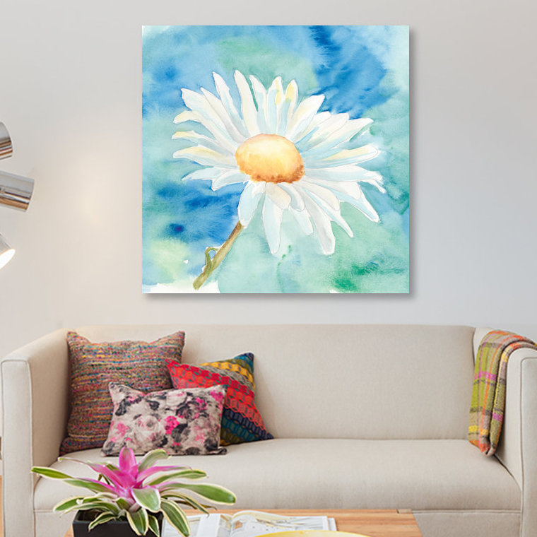 «Daisy Sunshine II» par Regina Moore - impression sur toile tendue, H 37 po x l 37 po x P 1,5 po