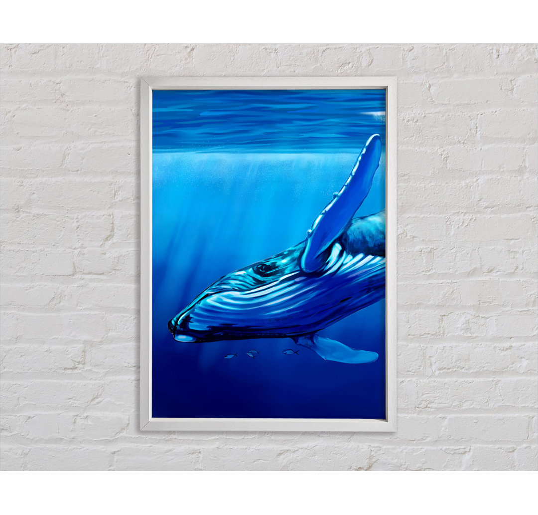 Whale Blues - Einzelner Bilderrahmen Kunstdrucke auf Leinwand