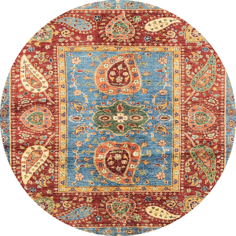 Abstract Indoor Rug, Round 8'