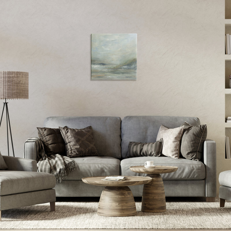 Soft Earth Hidden Horizon Canvas, design by Kristen Dalpiaz, 17" H x 17" W