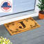 Tapis monogramme en fibre de coco, lettre «J»