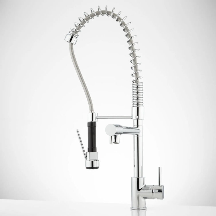 Levi Pull Down Single Handle Kitchen Faucet with Side Spray